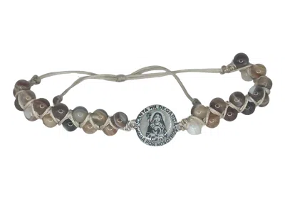 Pulsera de ágata natural recomendada por Santa Hildegarda para usos terapéuticos y espirituales.