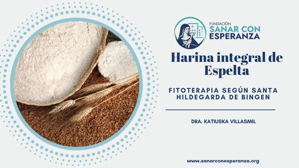 Harina integral de espelta según Santa Hildegarda con beneficios digestivos y energéticos.