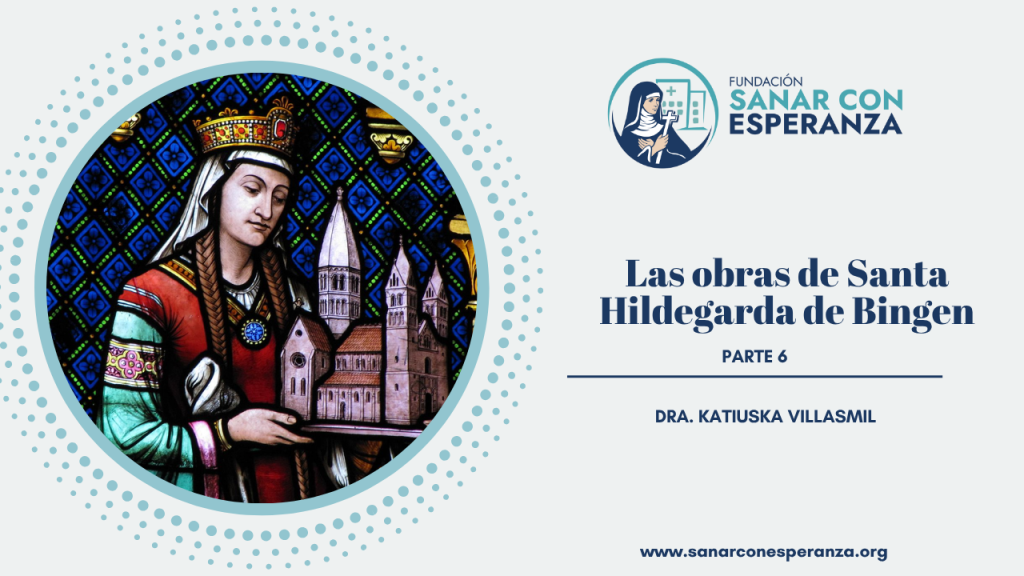 Santa Hildegarda fundando el monasterio de Eibingen en el Rin