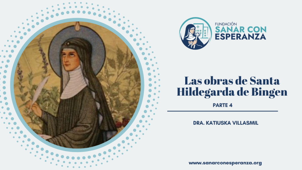 Santa Hildegarda escribiendo Scivias