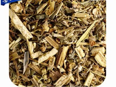 hierba de ajenjo seca orgánica Artemisia absinthium en corte fino para infusión natural digestiva