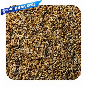 Flor de milenrama orgánica seca cortada y tamizada en presentación a granel, ideal para infusiones y uso herbal.