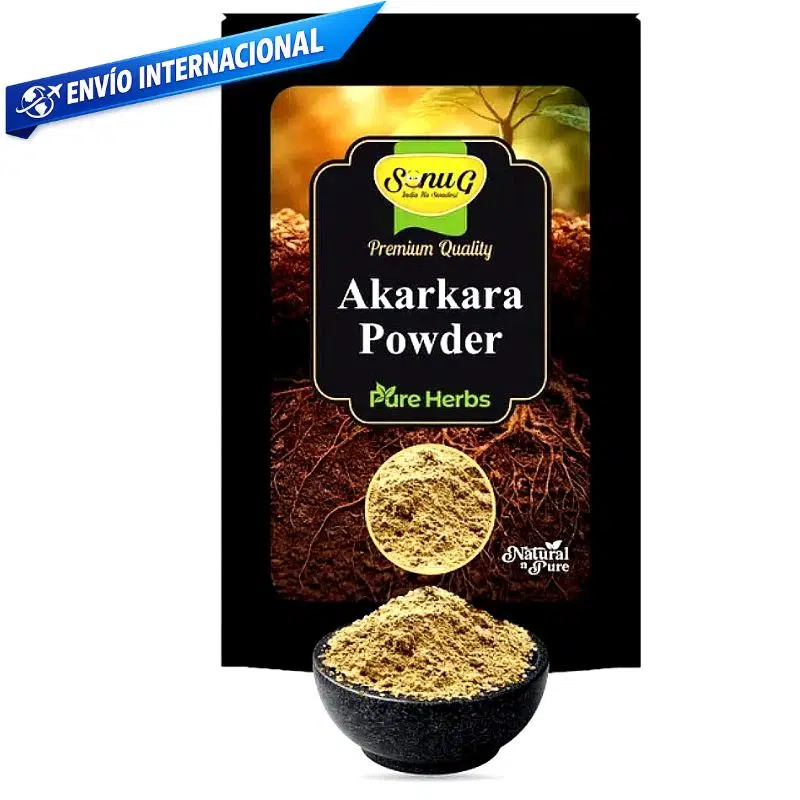 pelitre Anacyclus pyrethrum en polvo natural elaborado con raíz seca para infusiones y uso herbal tradicional