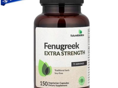 Fenogreco cápsulas Futurebiotics en envase con 150 cápsulas vegetales, suplemento natural de Trigonella foenum-graecum para apoyo digestivo y bienestar general.