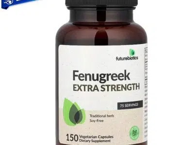 Fenogreco cápsulas Futurebiotics en envase con 150 cápsulas vegetales, suplemento natural de Trigonella foenum-graecum para apoyo digestivo y bienestar general.